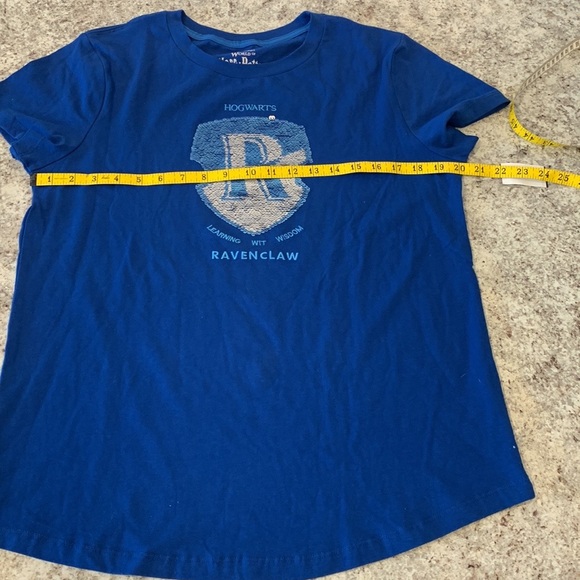 Harry Potter RAVENCLAW Women's Glitter Blue T-Shirt - Picture 11 of 11
